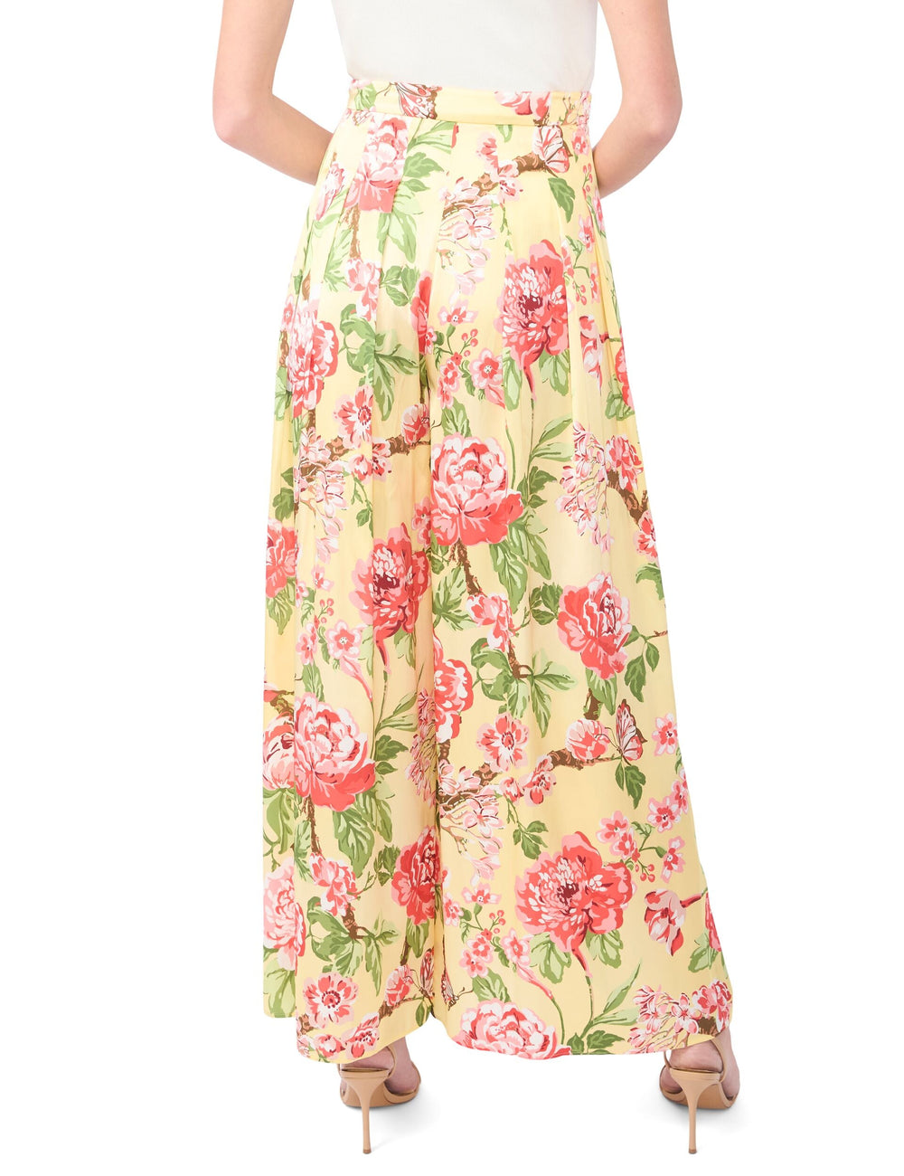 Sale|Women EVELYN Floral Pleated Wide Leg Pants - Ted Baker
