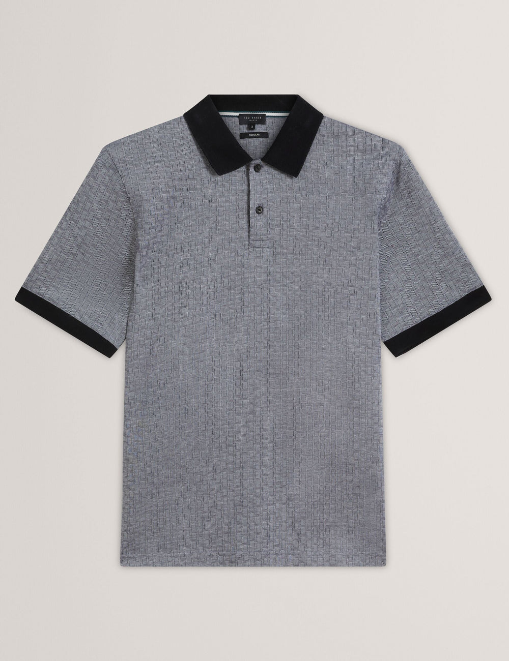 Sale|Men AUGUSO - Textured Jacquard Cotton Polo Shirt - Ted Baker