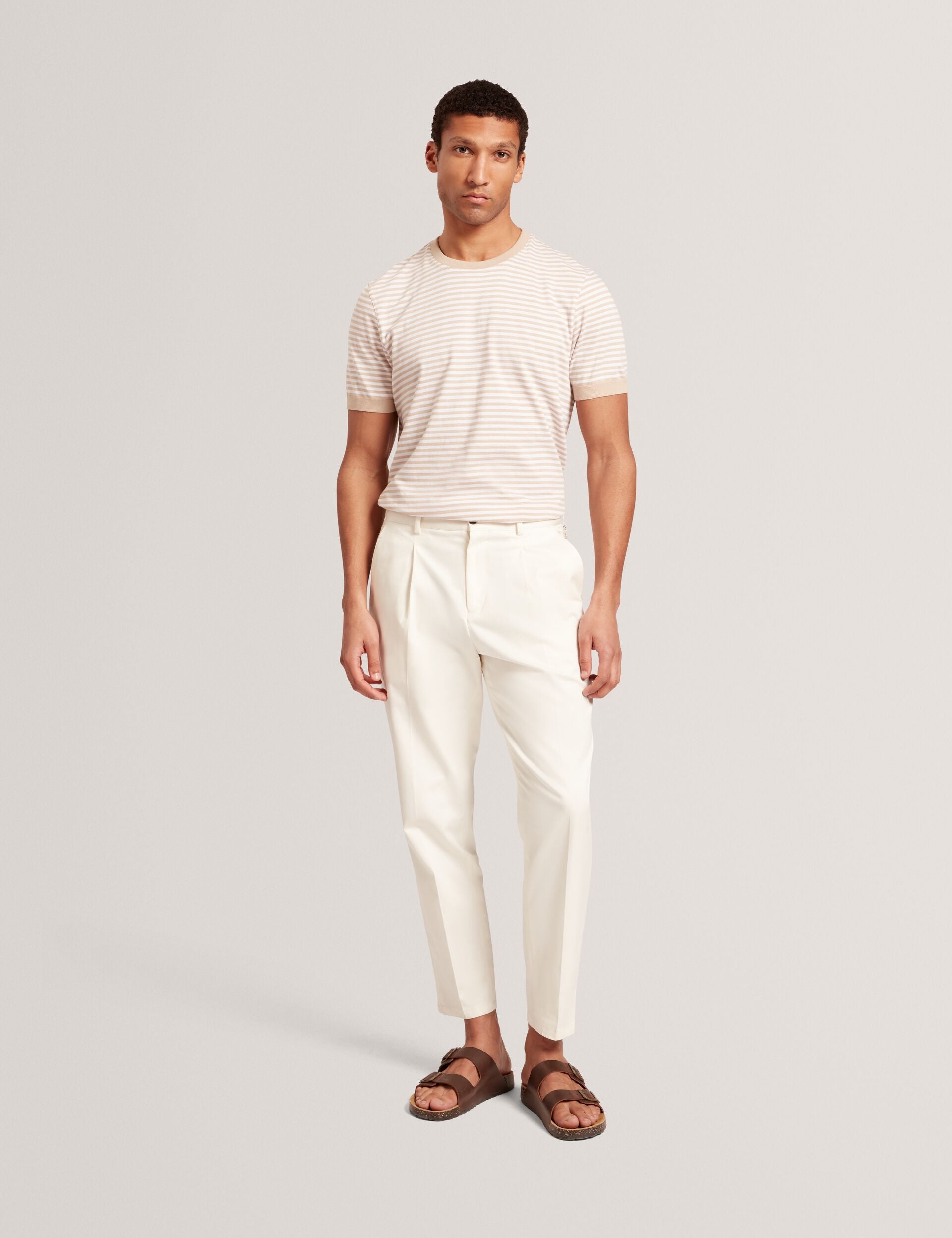 Sale|Men OURME - Classic Stripe Cotton Crew Neck T-Shirt - Ted Baker
