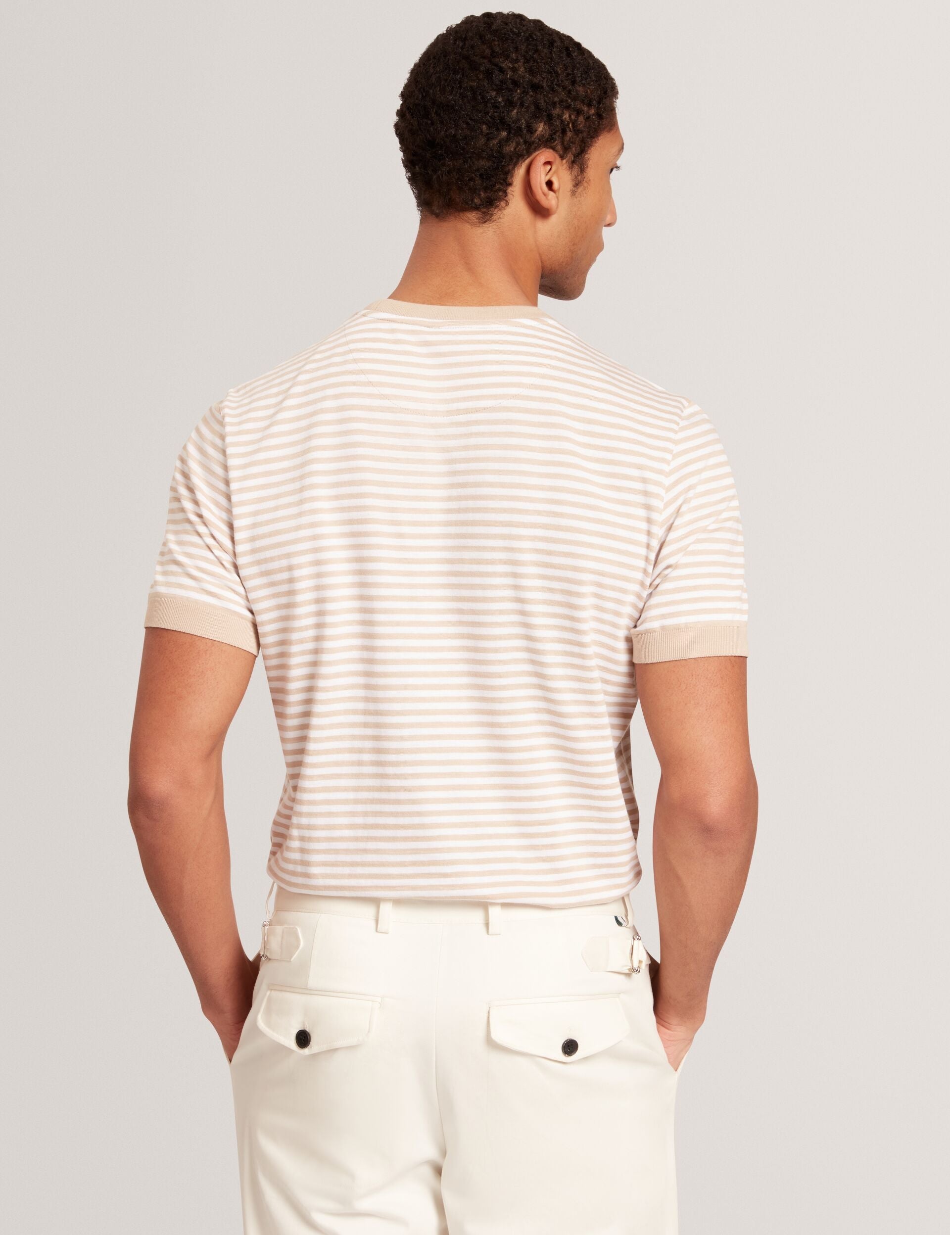 Sale|Men OURME - Classic Stripe Cotton Crew Neck T-Shirt - Ted Baker