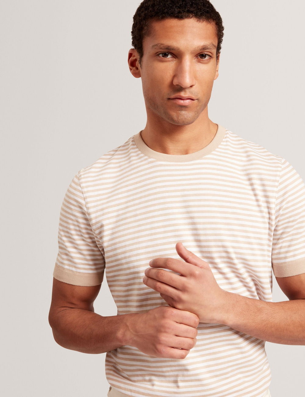 Sale|Men OURME - Classic Stripe Cotton Crew Neck T-Shirt - Ted Baker