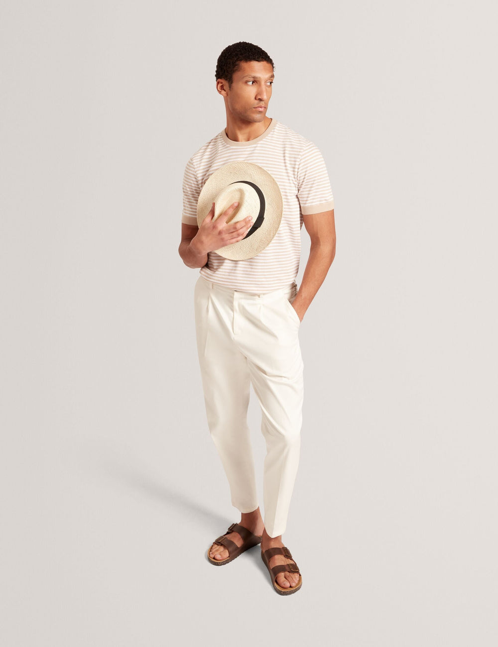 Sale|Men OURME - Classic Stripe Cotton Crew Neck T-Shirt - Ted Baker