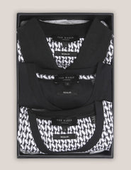 Sale|Men SANGS Geometric Jersey Top Gift Set in Black - Ted Baker