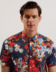 Sale|Men PIERRES - Short Sleeve Camo Floral Shirt - Ted Baker