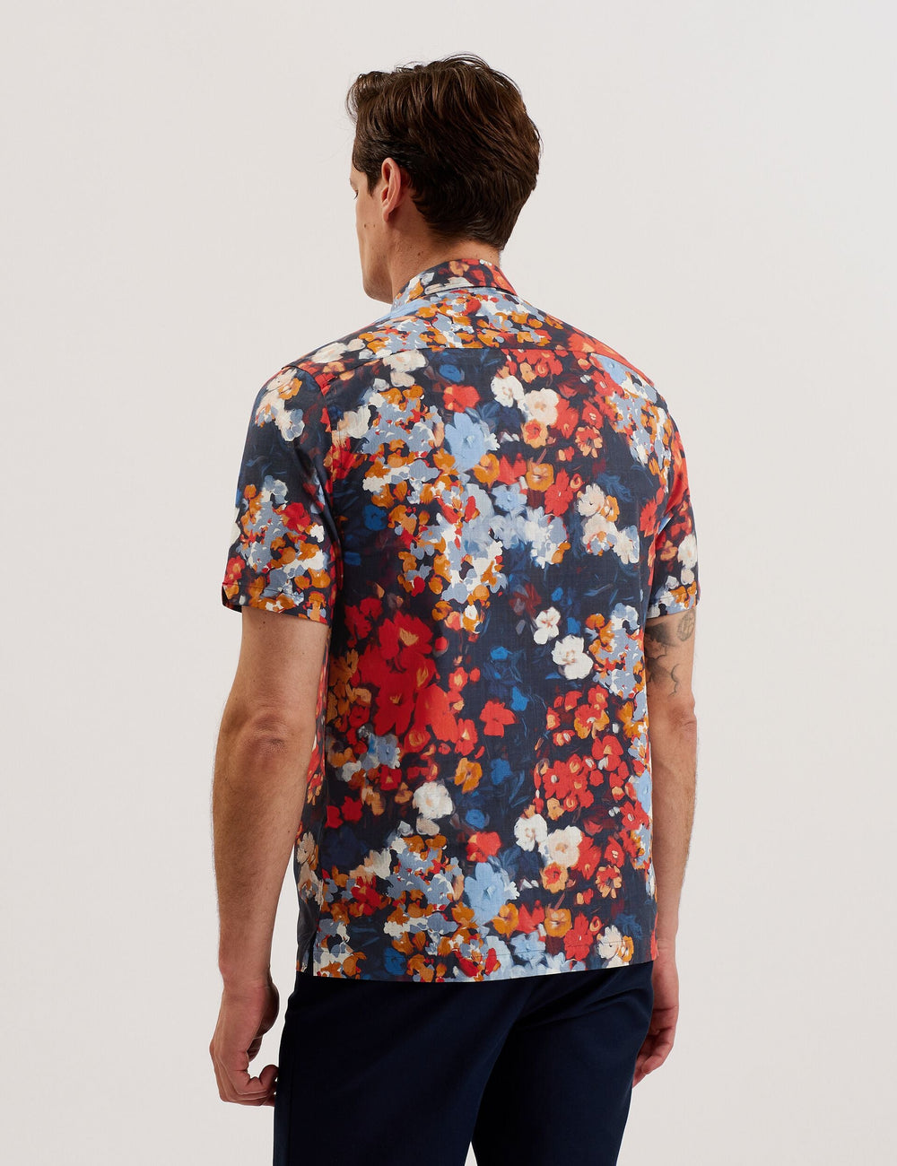 Sale|Men PIERRES - Short Sleeve Camo Floral Shirt - Ted Baker
