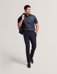 Sale|Men CAMPDEN - Mini Leaf Print Short Sleeve Cotton Shirt - Ted Baker