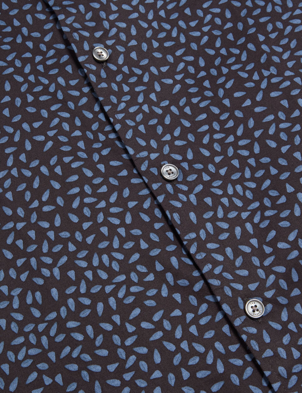 Sale|Men CAMPDEN - Mini Leaf Print Short Sleeve Cotton Shirt - Ted Baker