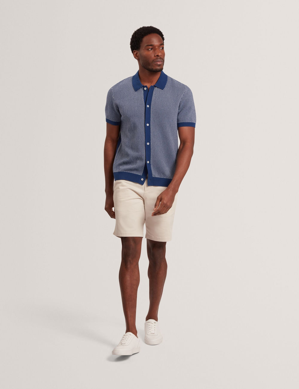 Sale|Men NOLIVA Textured Stitch Knitted Button-Through Shirt - Ted Baker