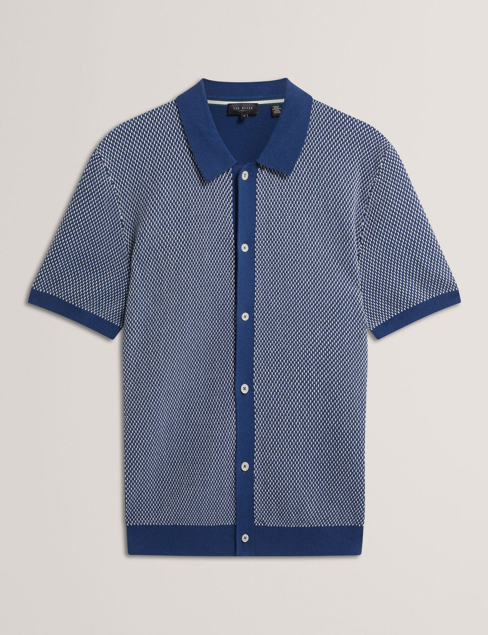Sale|Men NOLIVA Textured Stitch Knitted Button-Through Shirt - Ted Baker