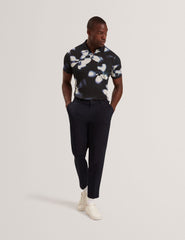 Sale|Men LONGBRI Photographic Floral Print Cotton Polo Shirt - Ted Baker