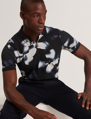Sale|Men LONGBRI Photographic Floral Print Cotton Polo Shirt - Ted Baker