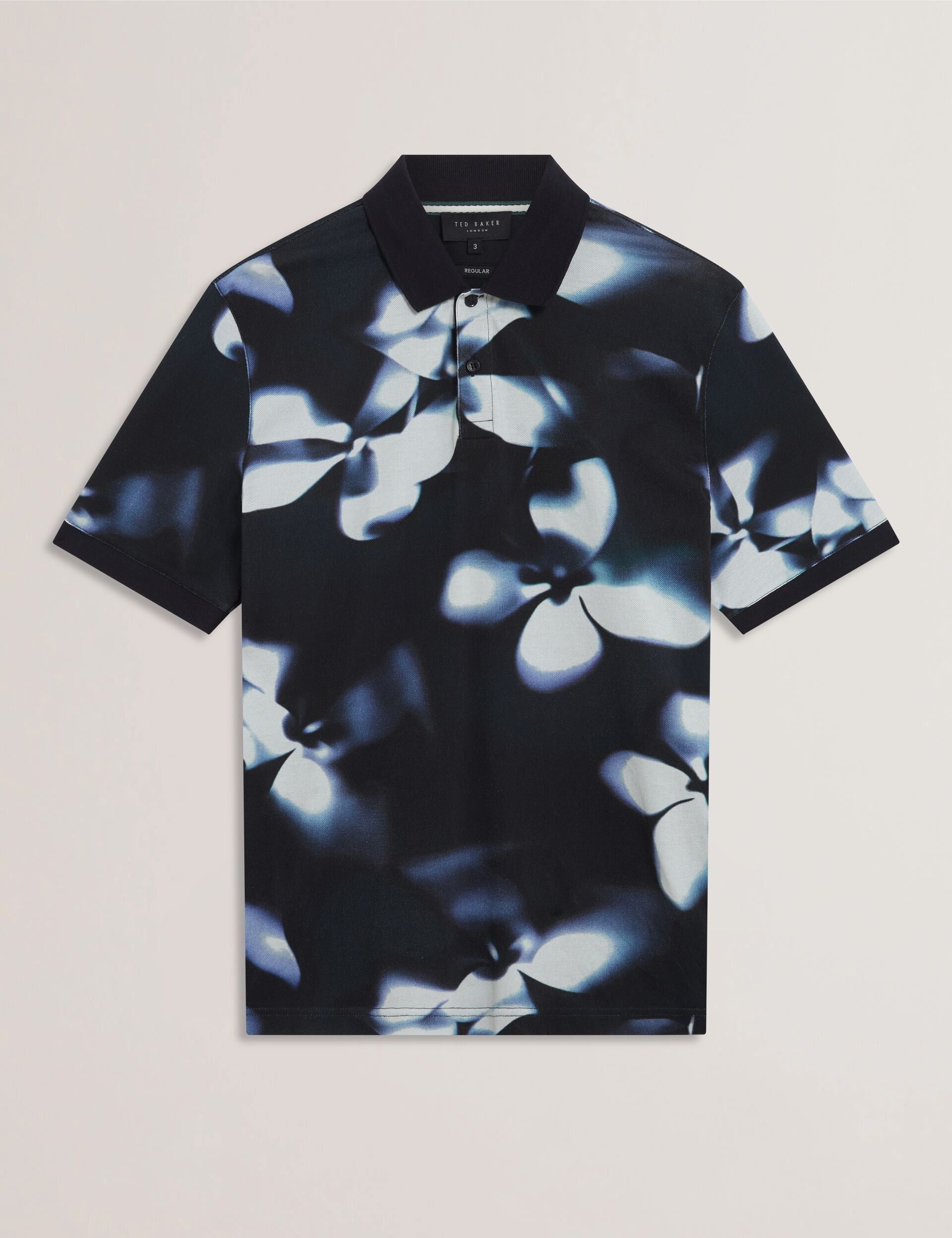 Sale|Men LONGBRI Photographic Floral Print Cotton Polo Shirt - Ted Baker