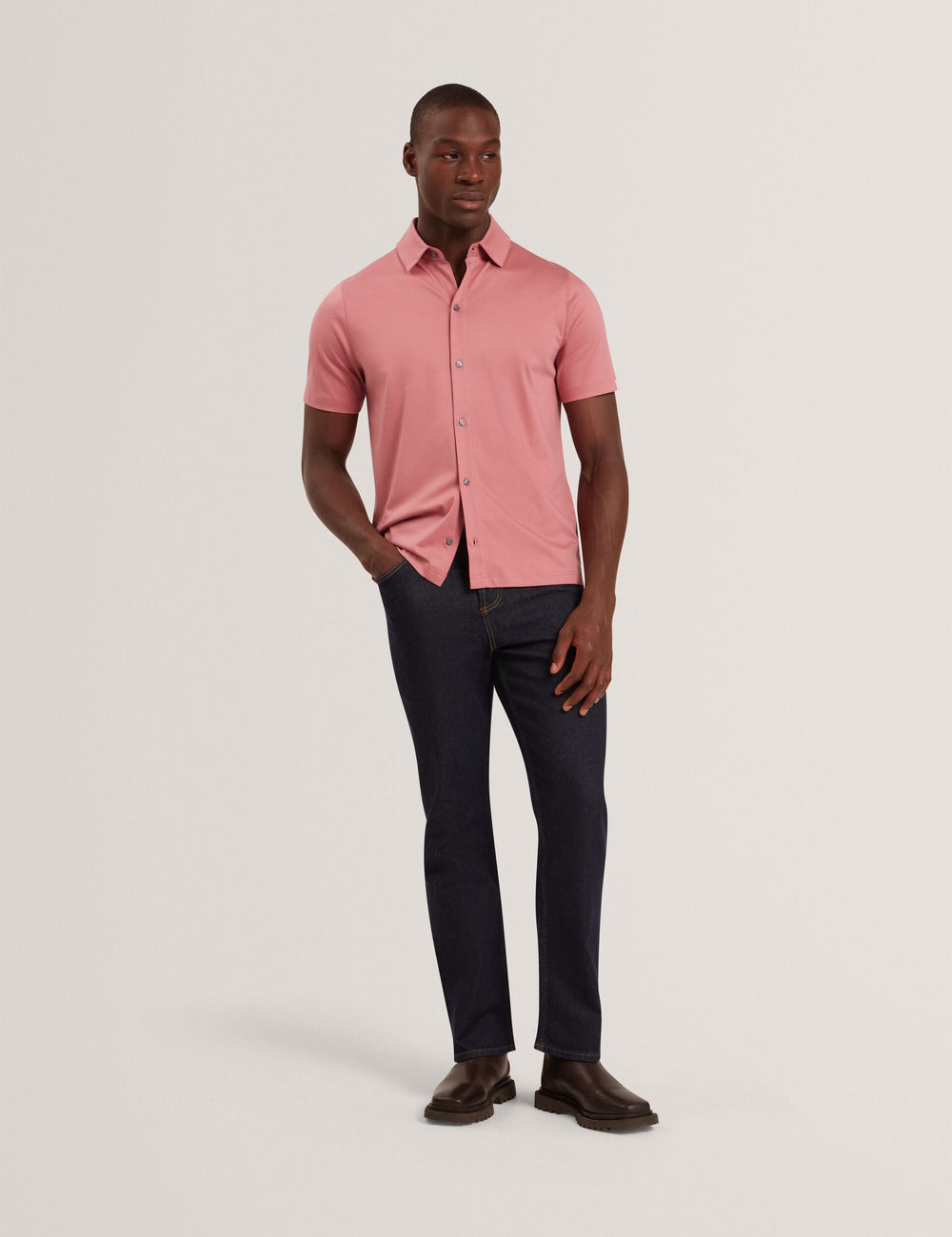Sale|Men FILLIPP Soft Jersey Button-Through Polo Shirt - Ted Baker