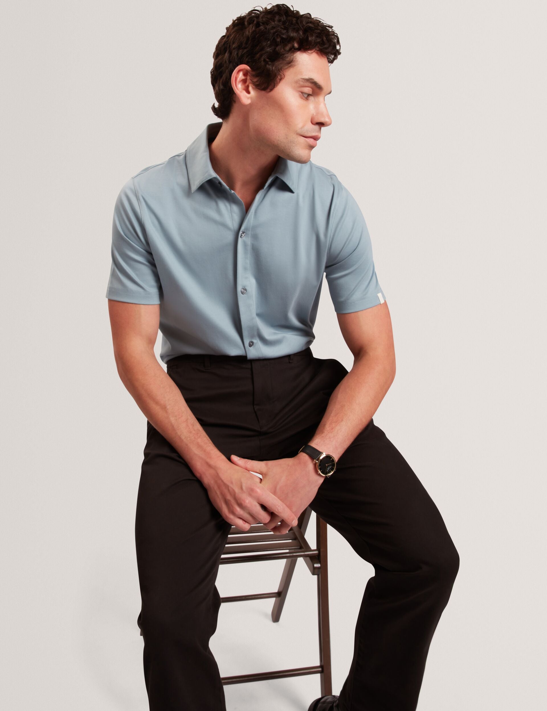 Sale|Men FILLIPP Soft Jersey Button-Through Polo Shirt - Ted Baker