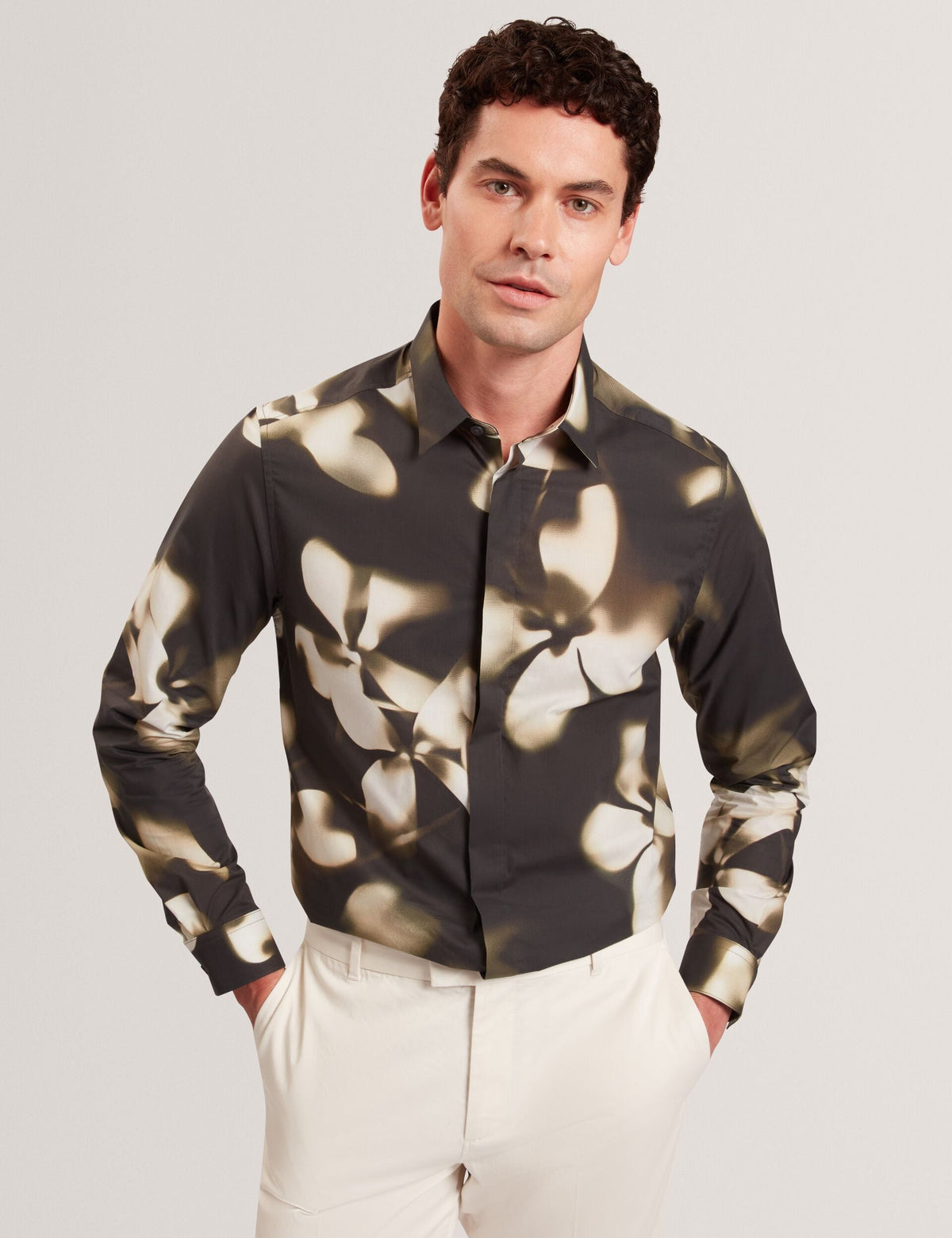 Sale WRENIN Photographic Floral Print Long Sleeve Shirt - Ted Baker