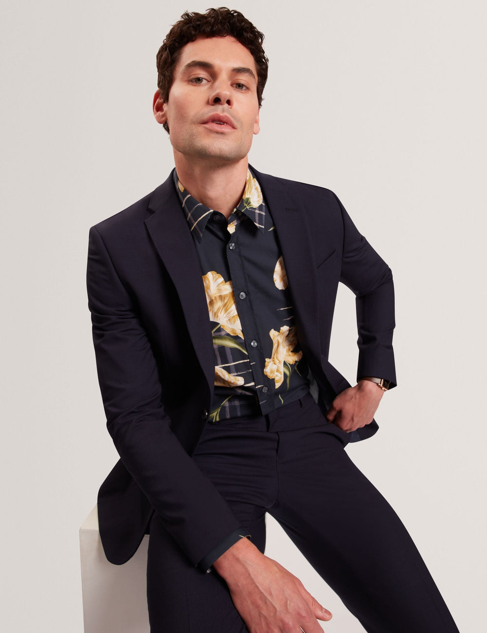 Sale|Men QUORIK Mixed Floral Print Long Sleeve Shirt - Ted Baker