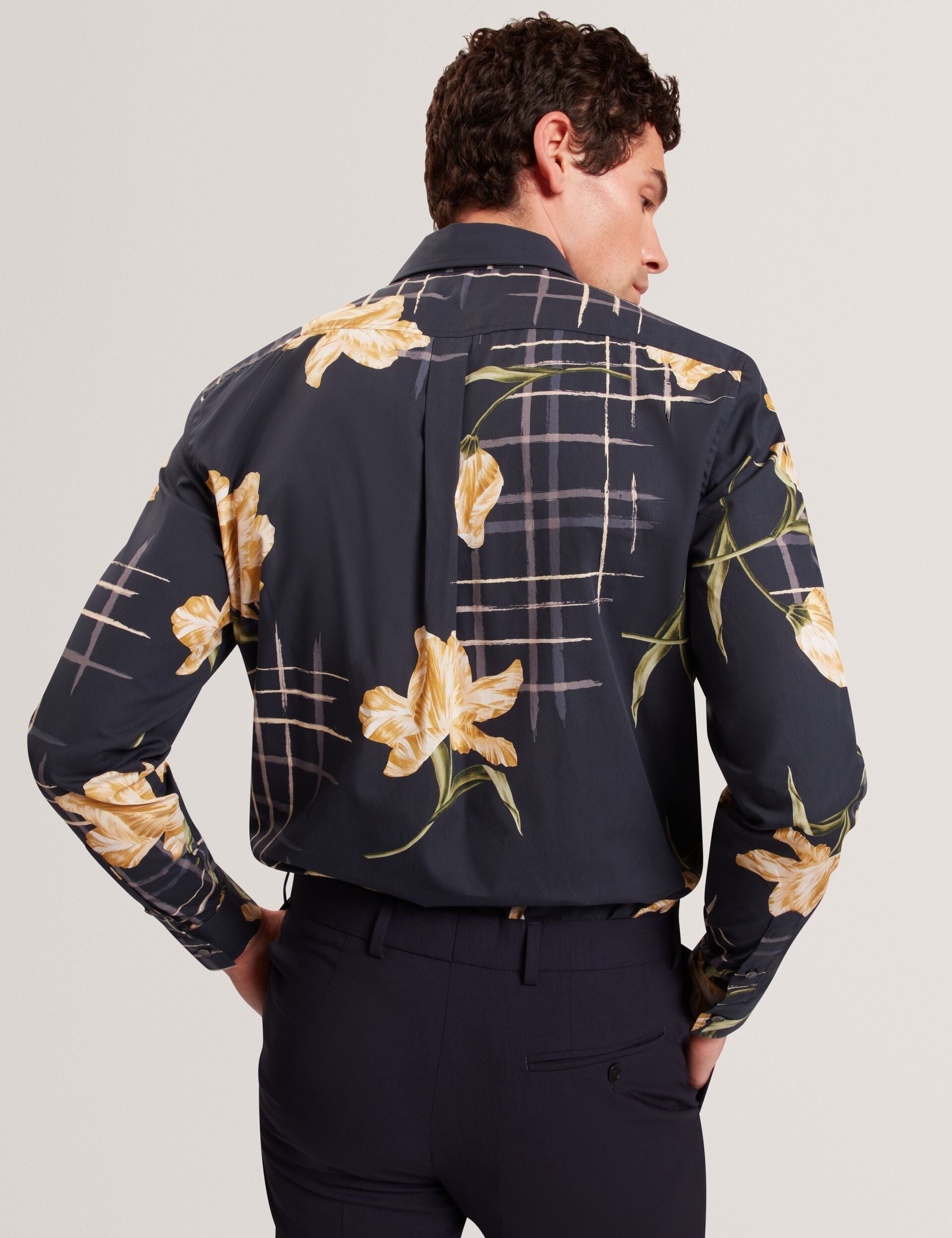 Sale|Men QUORIK Mixed Floral Print Long Sleeve Shirt - Ted Baker
