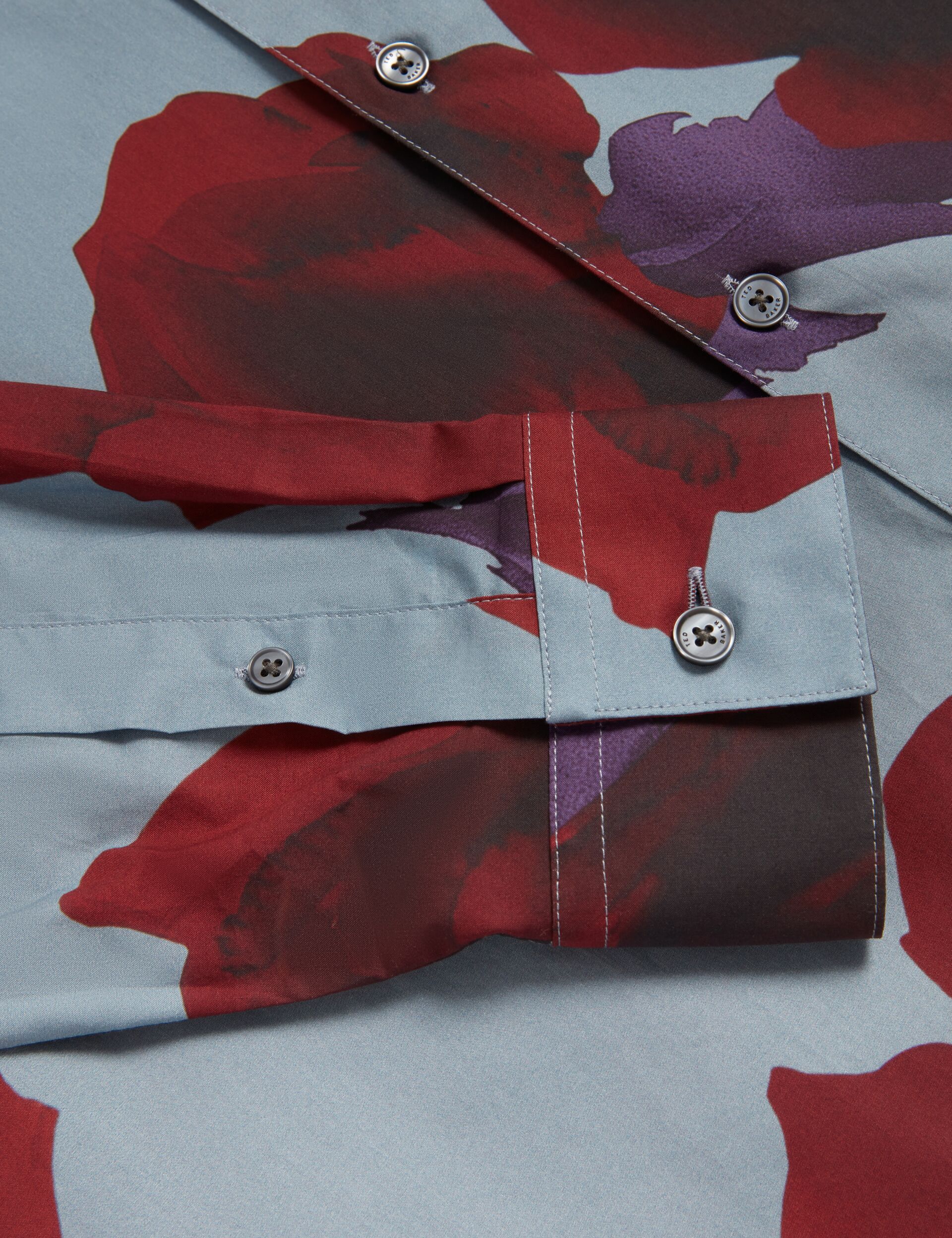 Sale|Men GIVIRA Rose Graphic Cotton Long Sleeve Shirt - Ted Baker