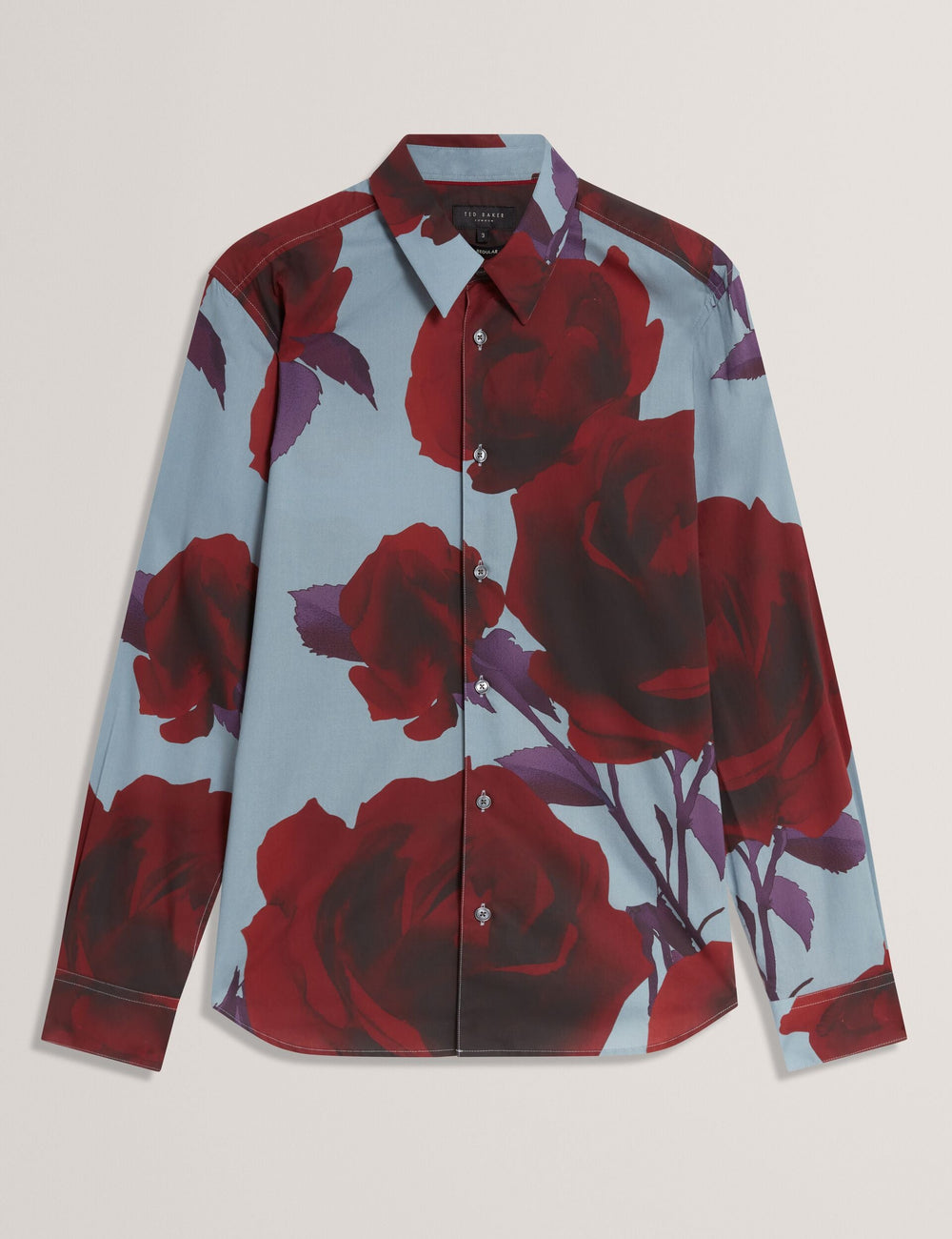 Sale|Men GIVIRA Rose Graphic Cotton Long Sleeve Shirt - Ted Baker