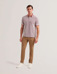 Sale|Men Phenes - Short Sleeve Textured Zip Polo - Ted Baker