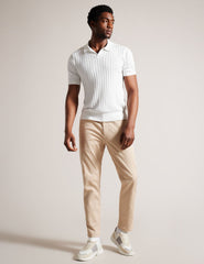 Sale|Men BOTANY - Short Sleeve Regular Open Collar Polo - Ted Baker
