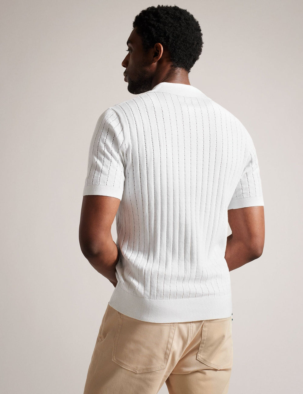 Sale|Men BOTANY - Short Sleeve Regular Open Collar Polo - Ted Baker