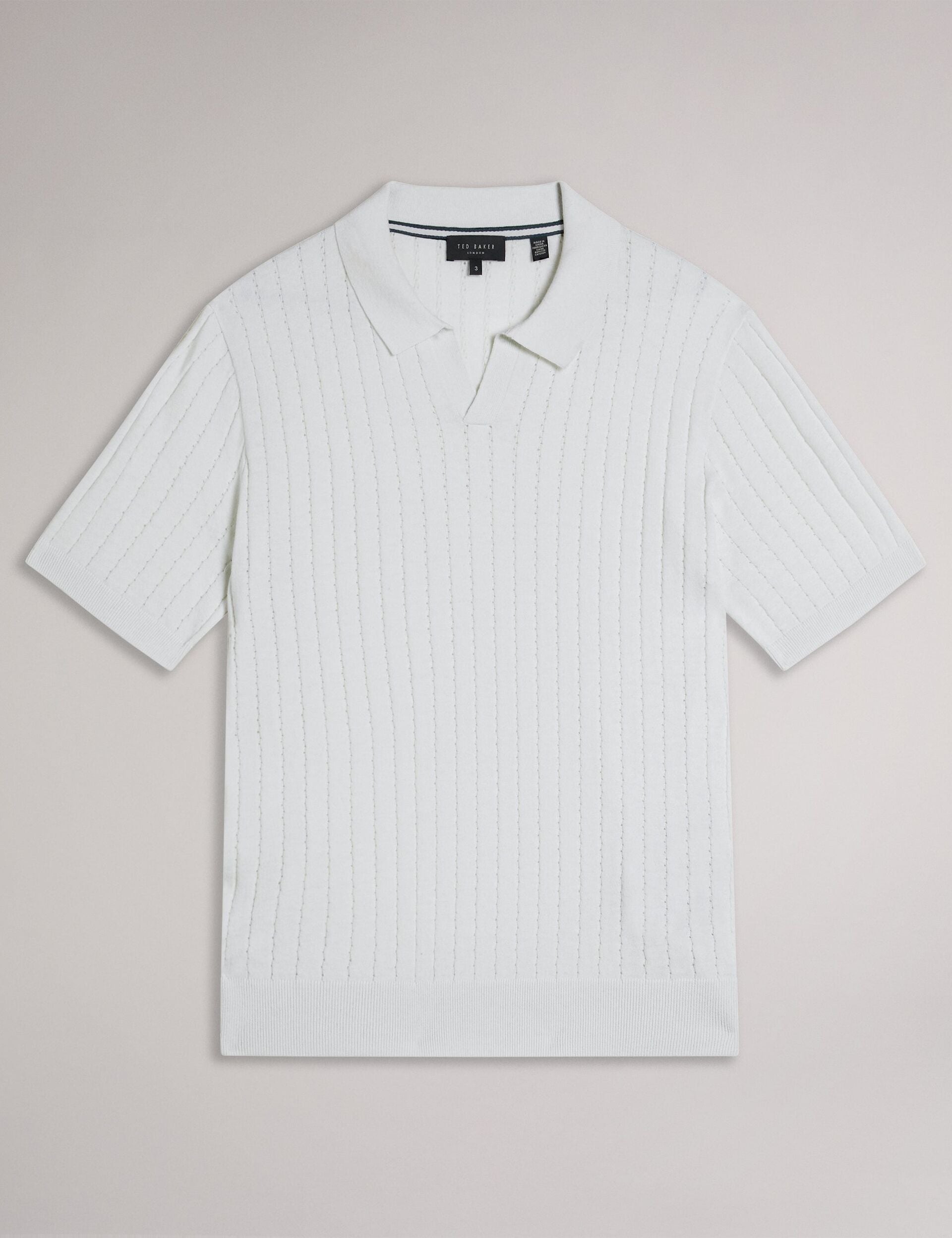 Sale|Men BOTANY - Short Sleeve Regular Open Collar Polo - Ted Baker