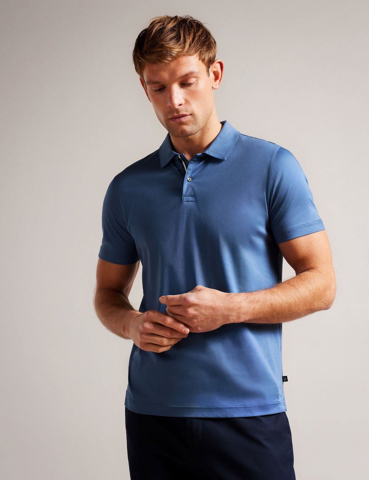 Sale|Men ZEITER - Slim Fit Pure Cotton Polo Shirt - Ted Baker
