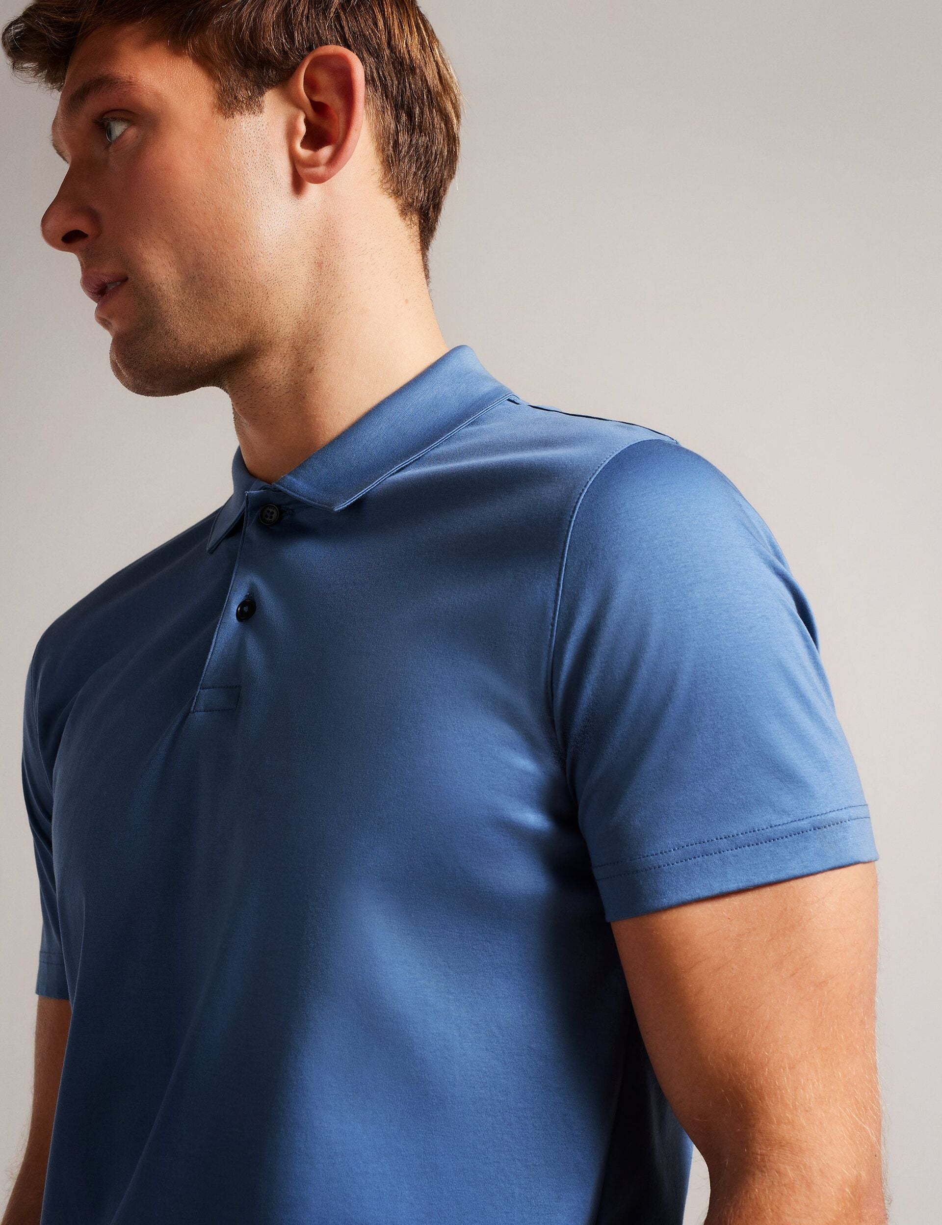 Sale|Men ZEITER - Slim Fit Pure Cotton Polo Shirt - Ted Baker