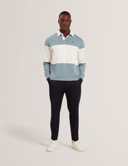 Sale|Men TRAVISS - Long Sleeve Panelled Rugby Shirt - Ted Baker