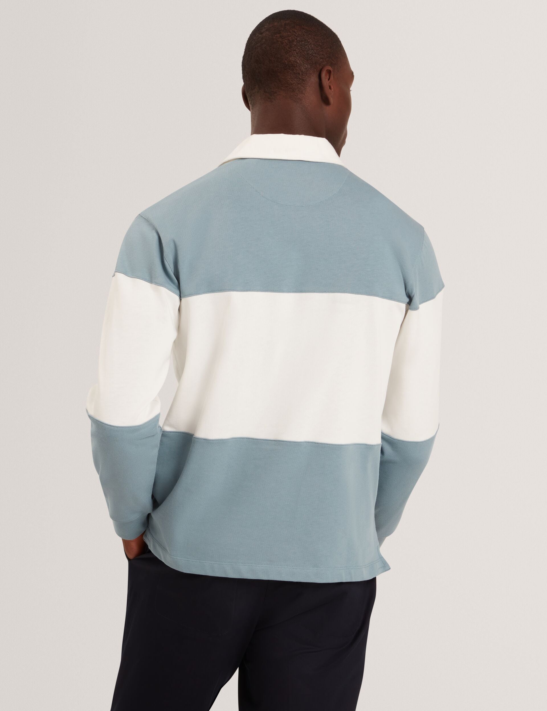 Sale|Men TRAVISS - Long Sleeve Panelled Rugby Shirt - Ted Baker