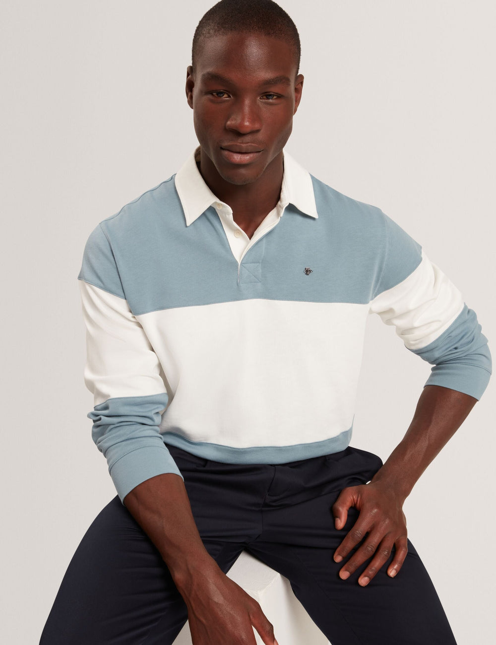 Sale|Men TRAVISS - Long Sleeve Panelled Rugby Shirt - Ted Baker