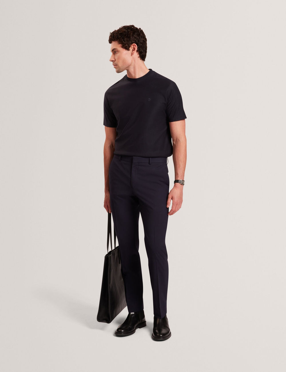 Sale|Men KAELITH Textured Panel Cotton Short Sleeve T-Shirt - Ted Baker
