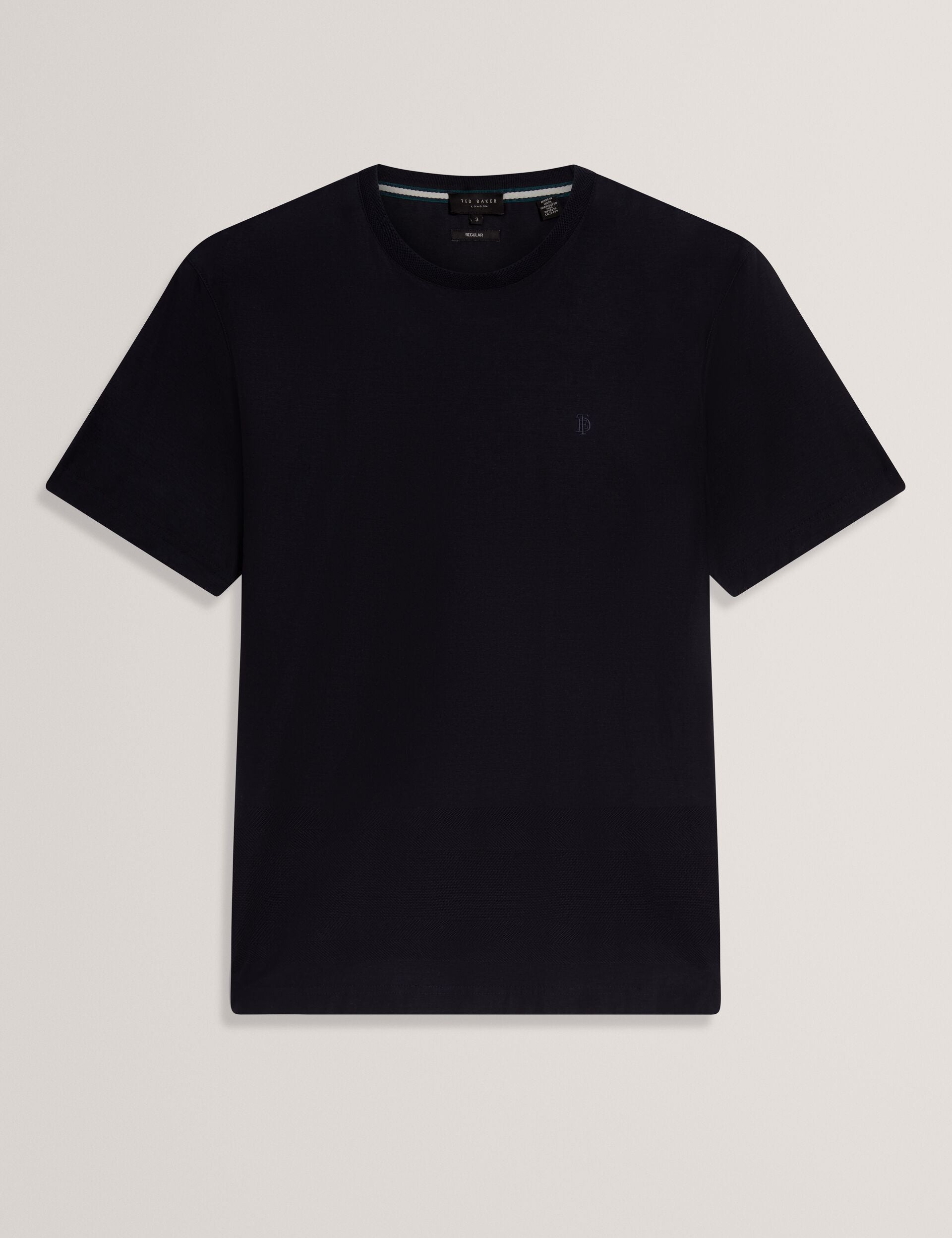 Sale|Men KAELITH Textured Panel Cotton Short Sleeve T-Shirt - Ted Baker