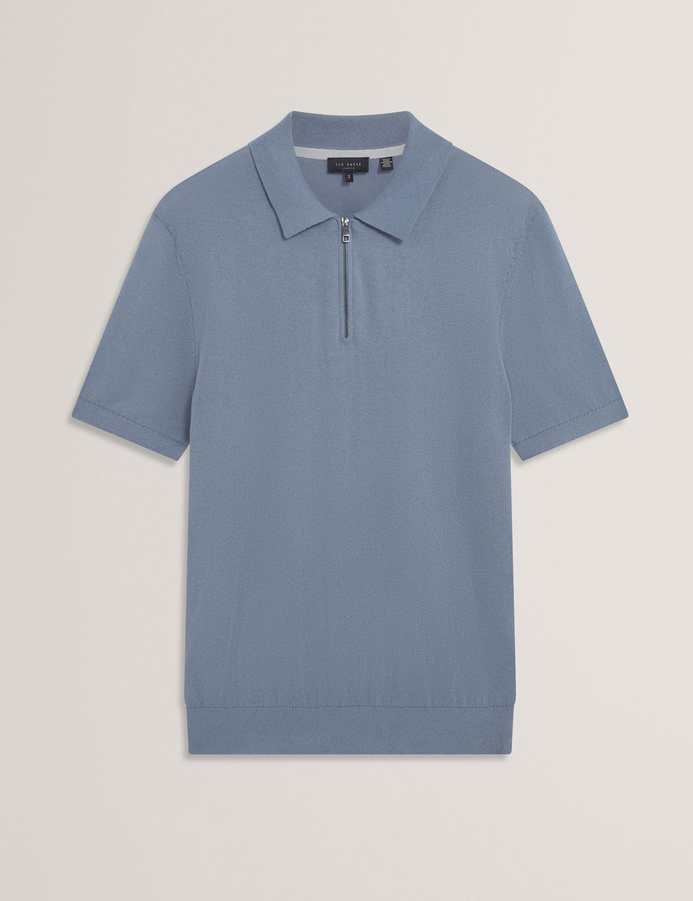 Sale|Men GIVRANS Silk Blend Knit Zip Neck Polo - Ted Baker