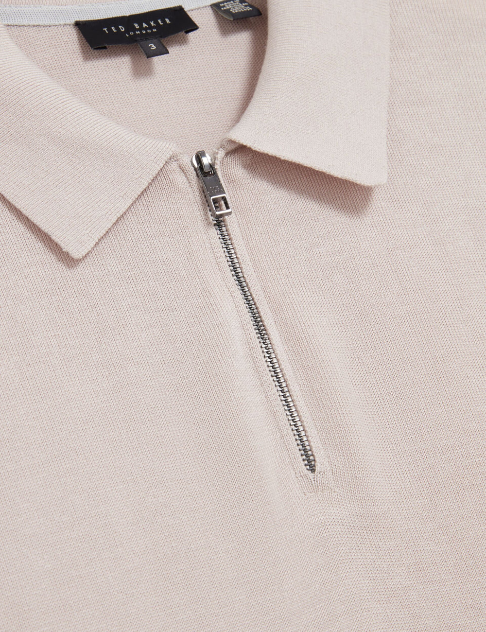 Sale|Men GIVRANS Silk Blend Knit Zip Neck Polo - Ted Baker