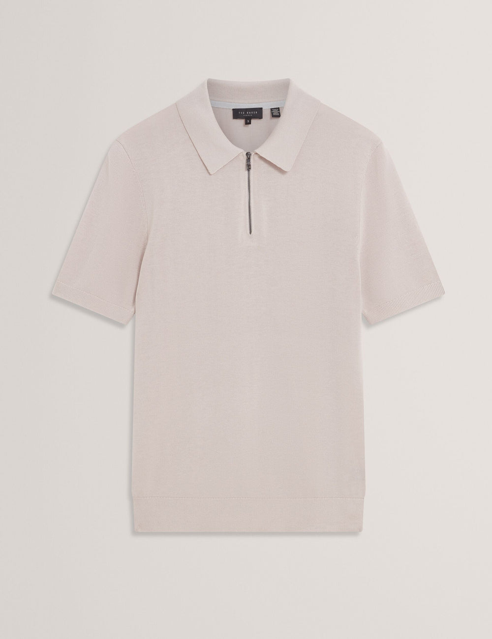 Sale|Men GIVRANS Silk Blend Knit Zip Neck Polo - Ted Baker