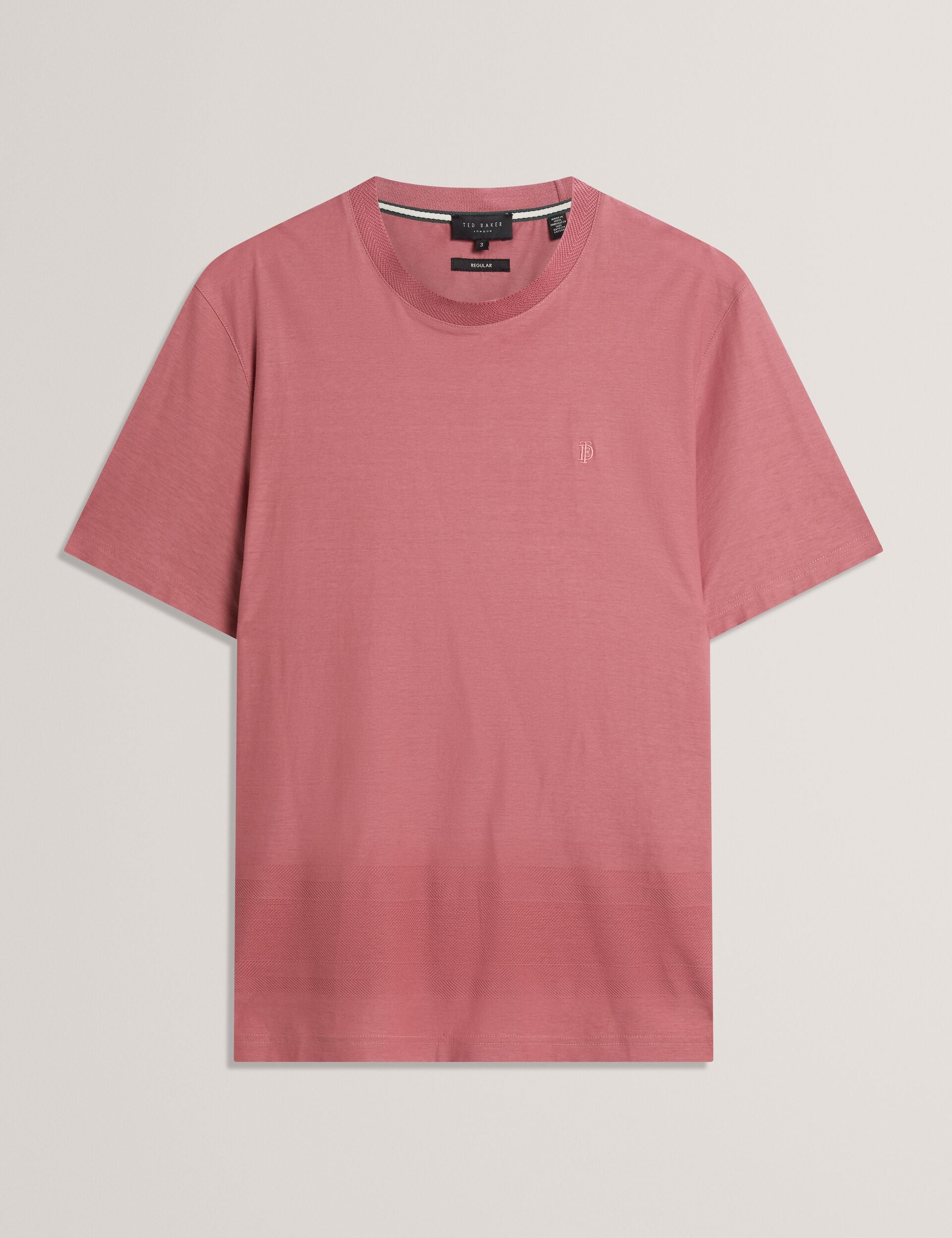 Sale|Men KAELITH Textured Panel Cotton Short Sleeve T-Shirt - Ted Baker