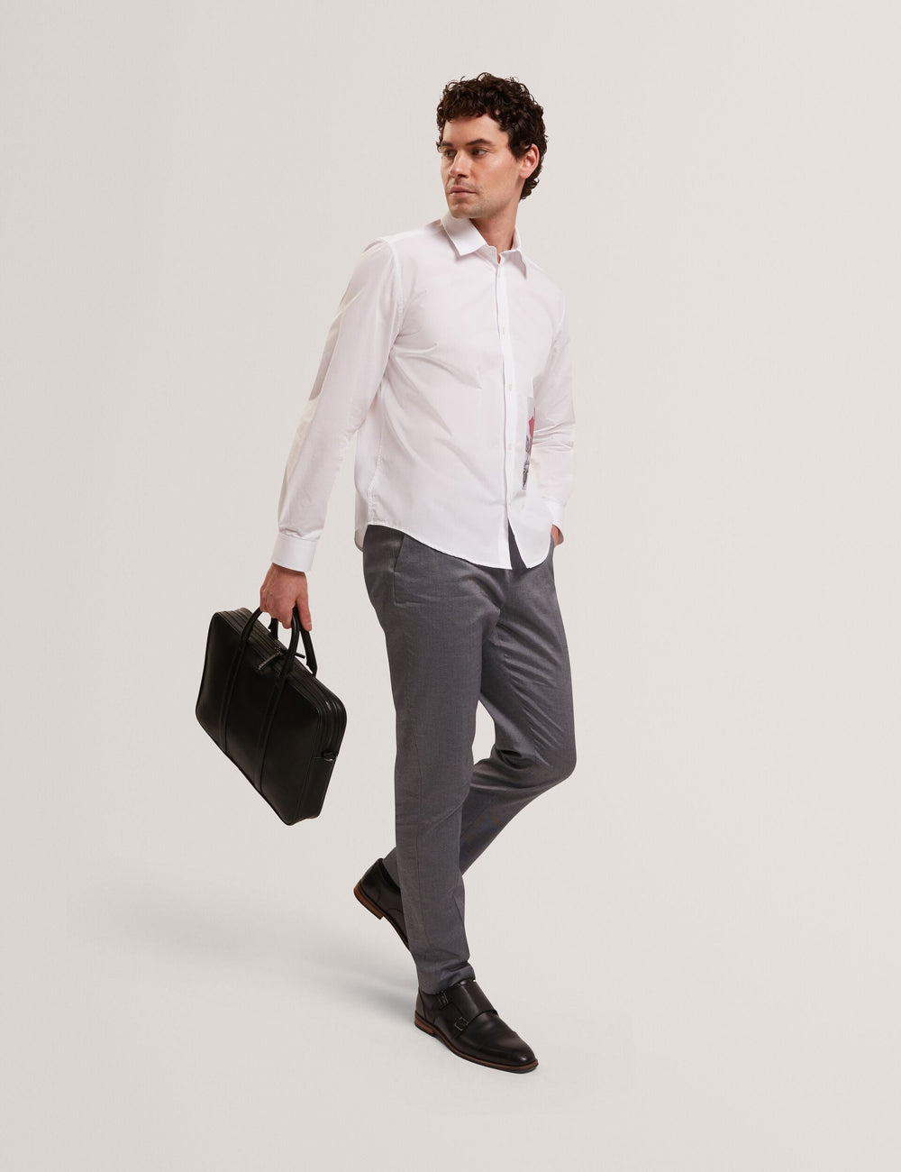 Sale|Men SABATON Slim Fit Stretch Cotton Twill Smart Pants - Ted Baker