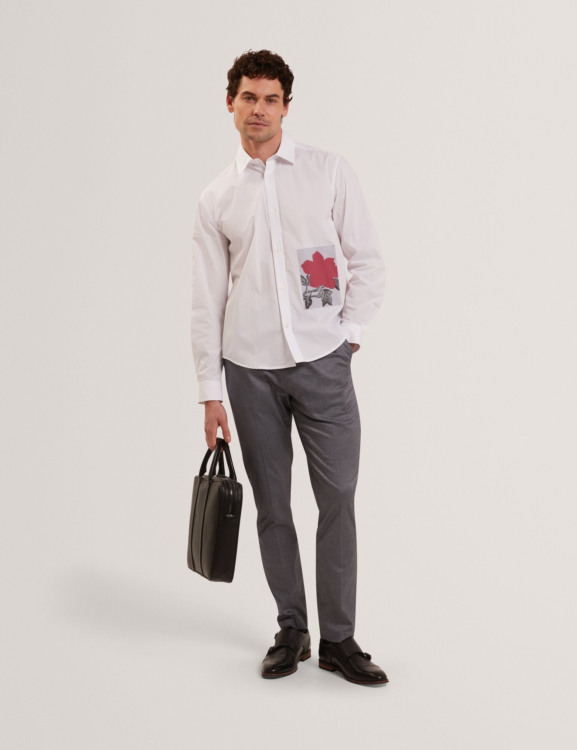 Sale|Men SABATON Slim Fit Stretch Cotton Twill Smart Pants - Ted Baker