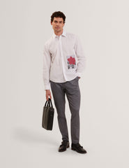 Sale|Men SABATON Slim Fit Stretch Cotton Twill Smart Pants - Ted Baker