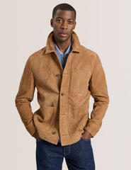 Sale|Men WALLY - Suede 3-Pocket Button Front Jacket - Ted Baker