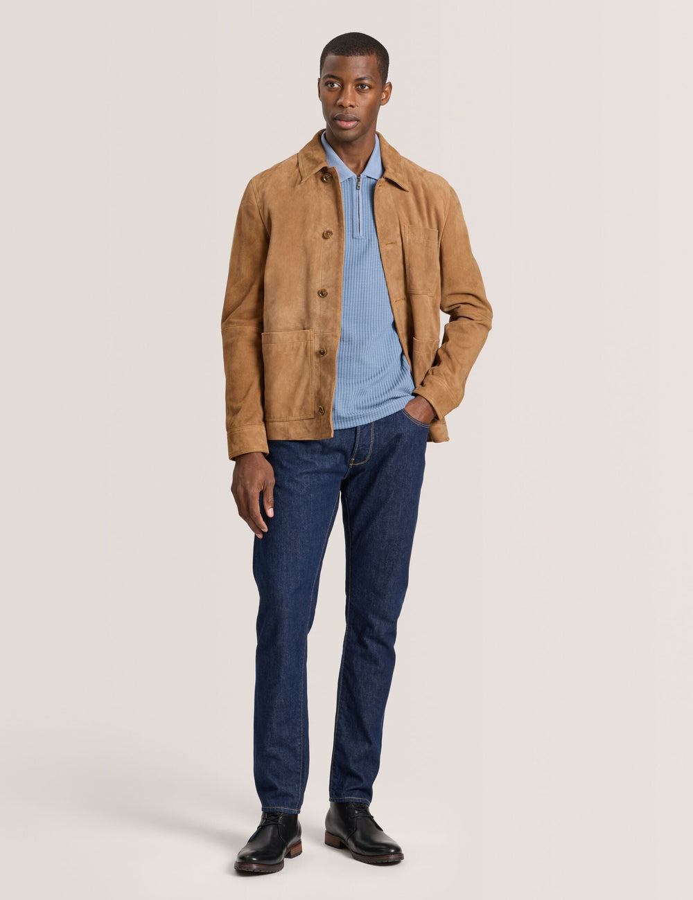 Sale|Men WALLY - Suede 3-Pocket Button Front Jacket - Ted Baker