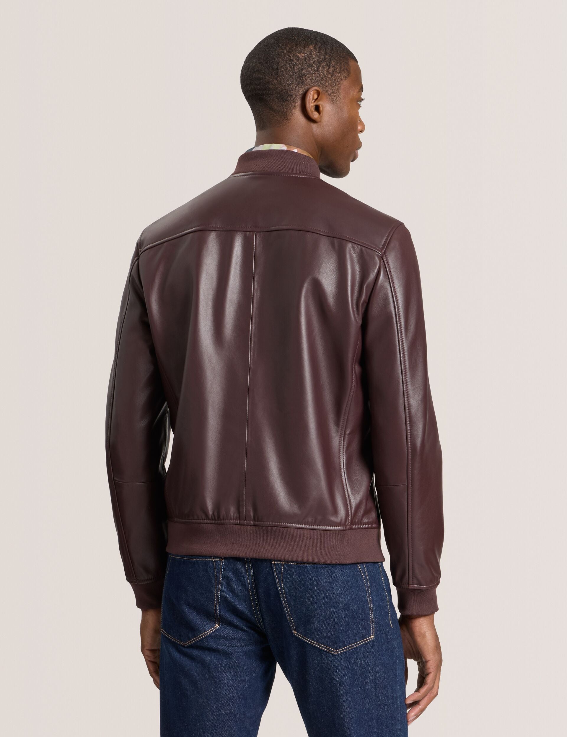 Sale|Men WAGGONER - Leather Bomber Jacket - Ted Baker