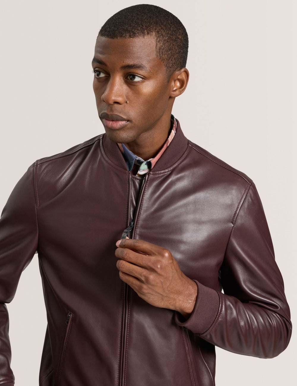 Sale|Men WAGGONER - Leather Bomber Jacket - Ted Baker