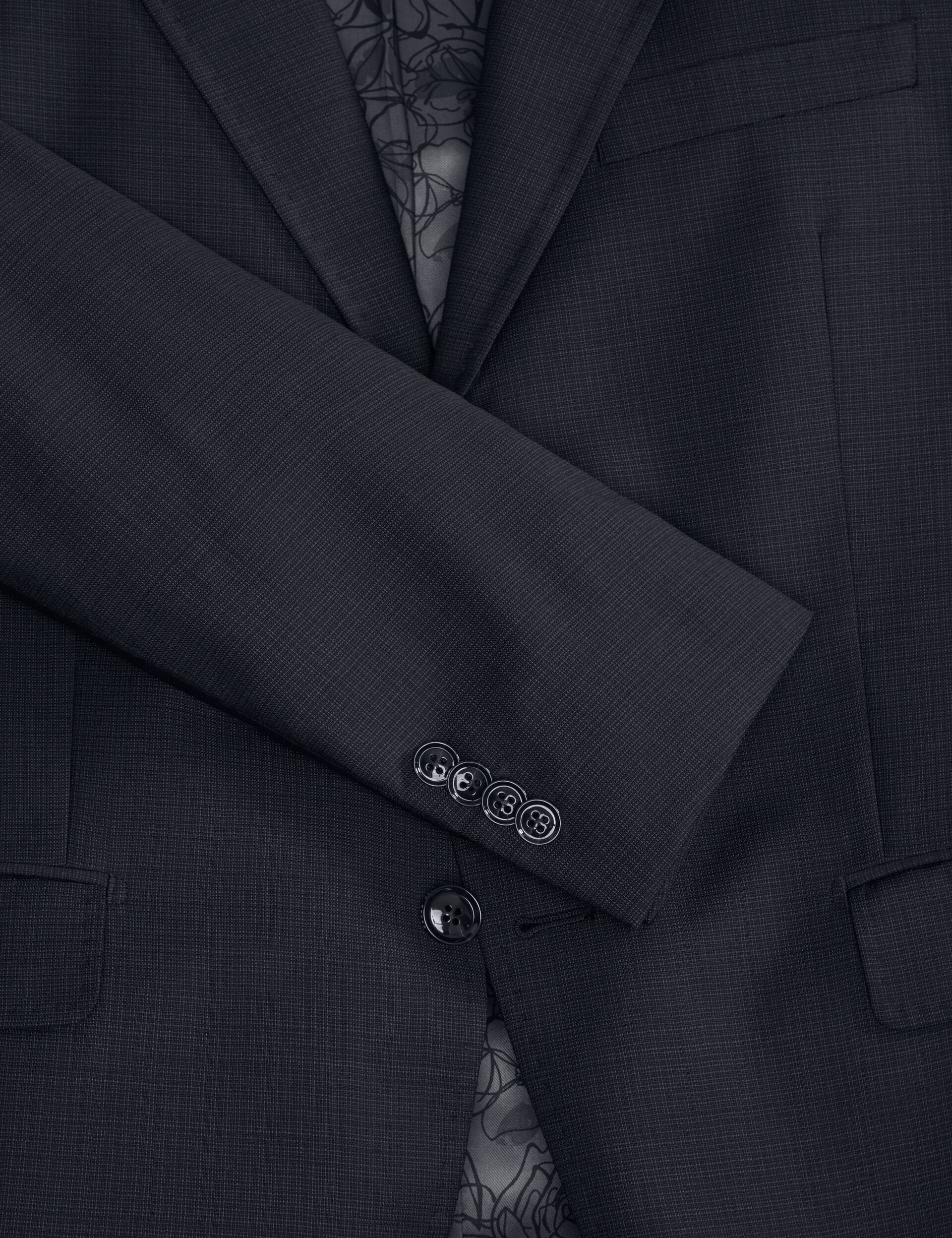 Sale|Men WRIGHT-GRID – Single Breasted Two Button Notch Fully Fashioned Grid Suit Jacket - Ted Baker