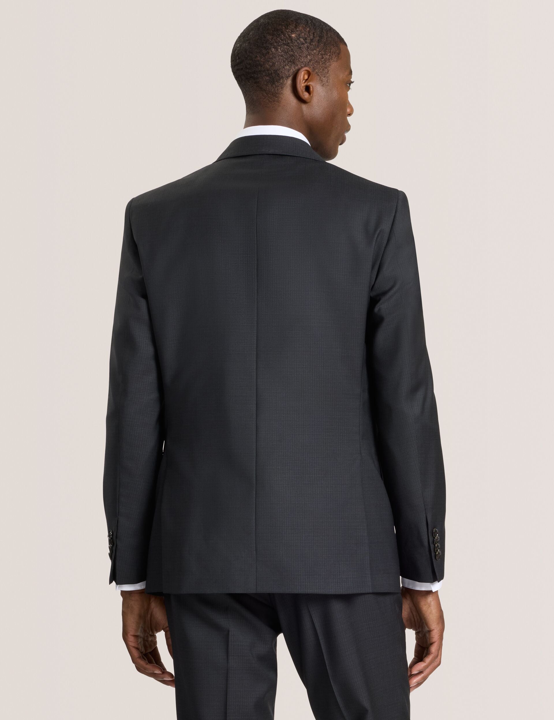 Sale|Men WRIGHT-GRID – Single Breasted Two Button Notch Fully Fashioned Grid Suit Jacket - Ted Baker