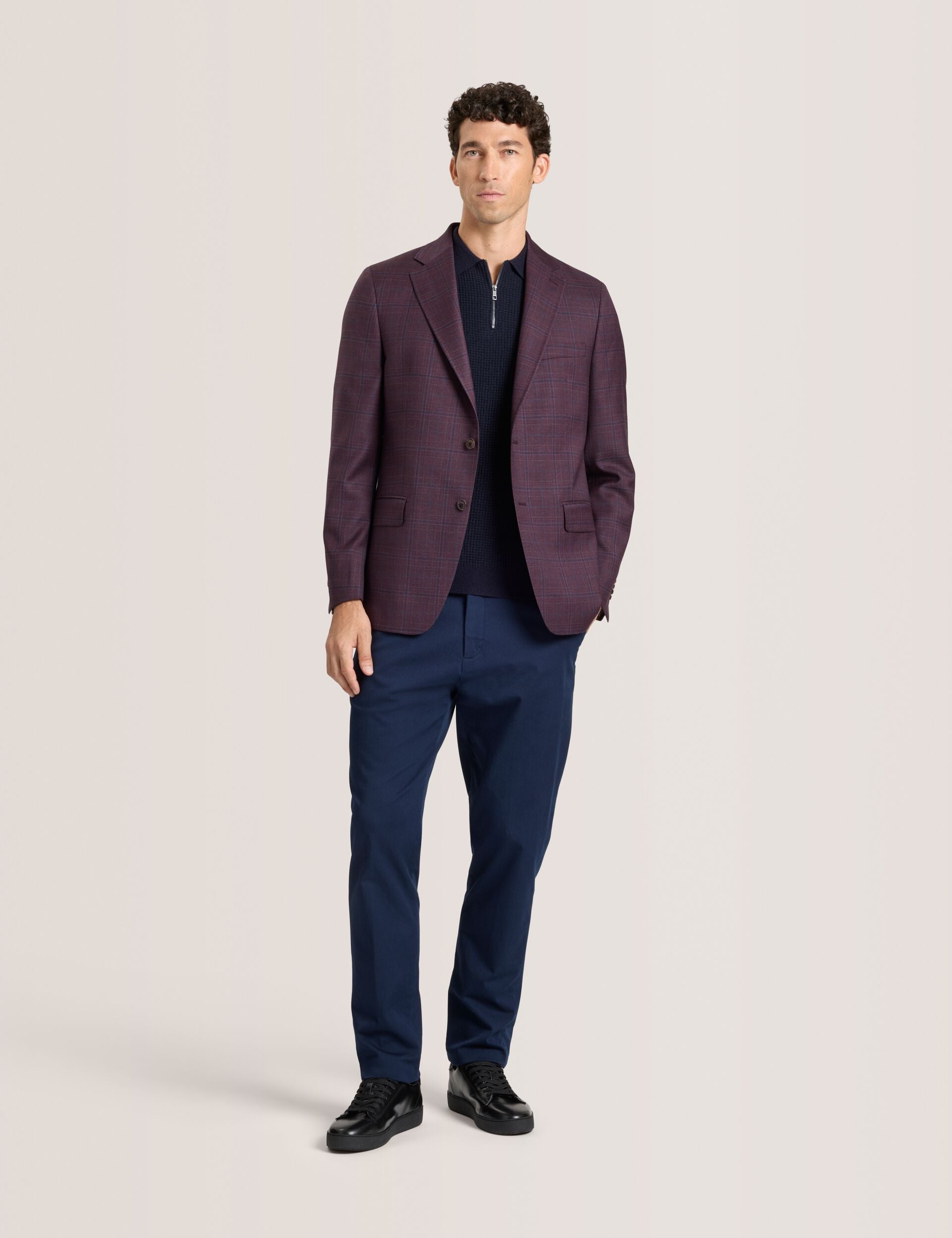 Sale|Men WINFRED – Single Breasted Two Button Notch Fully Fashioned Plaid Jacket - Ted Baker