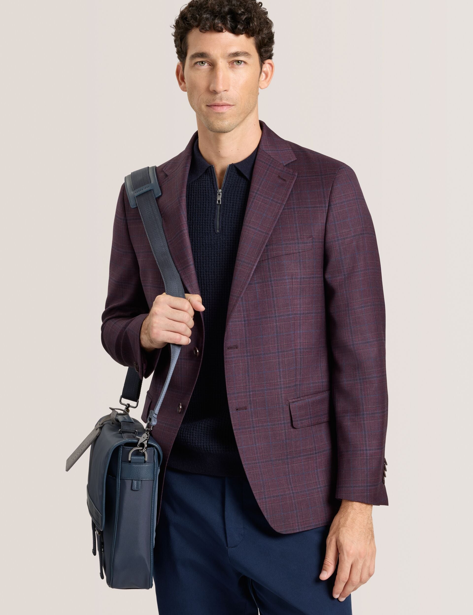 Sale|Men WINFRED – Single Breasted Two Button Notch Fully Fashioned Plaid Jacket - Ted Baker