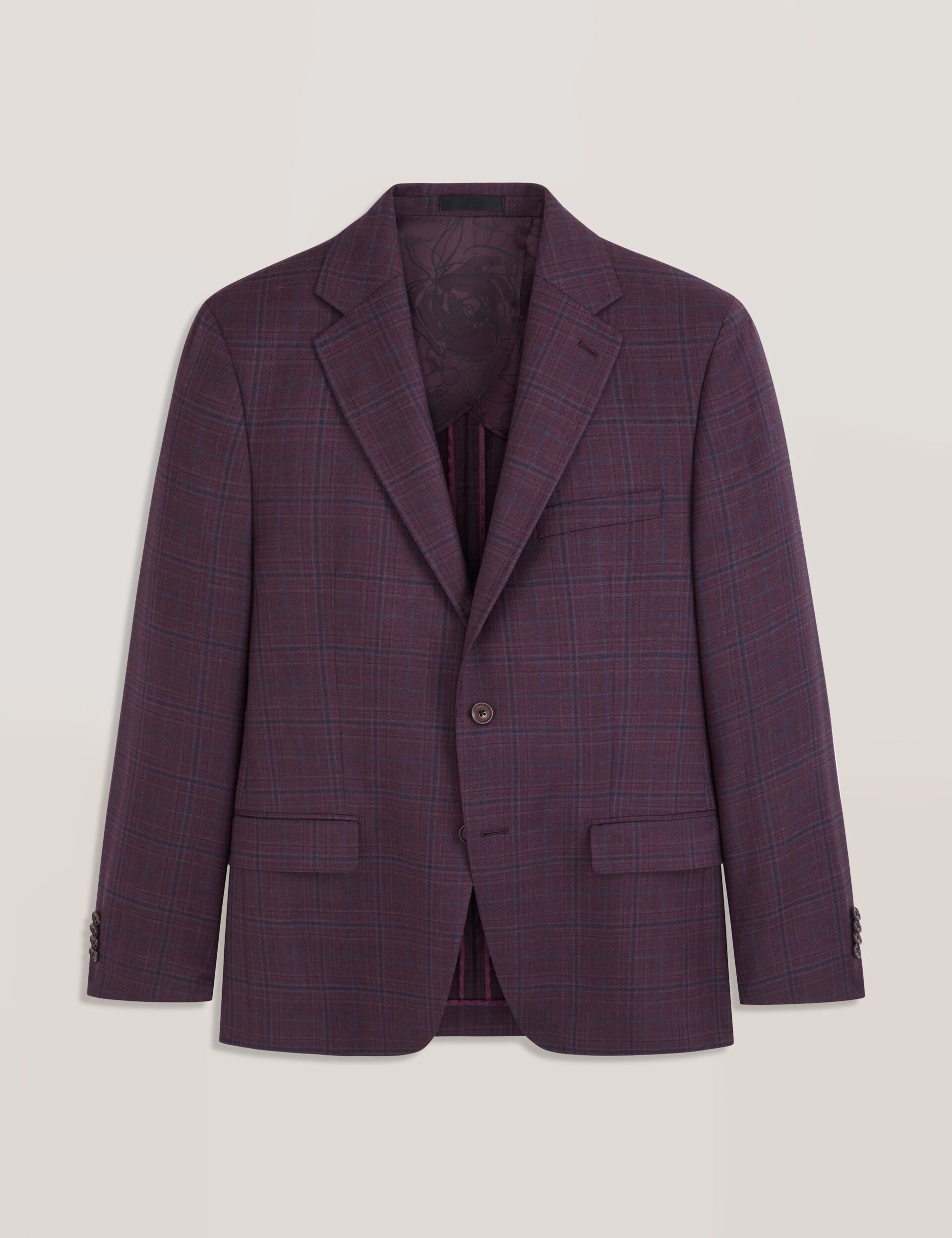 Sale|Men WINFRED – Single Breasted Two Button Notch Fully Fashioned Plaid Jacket - Ted Baker